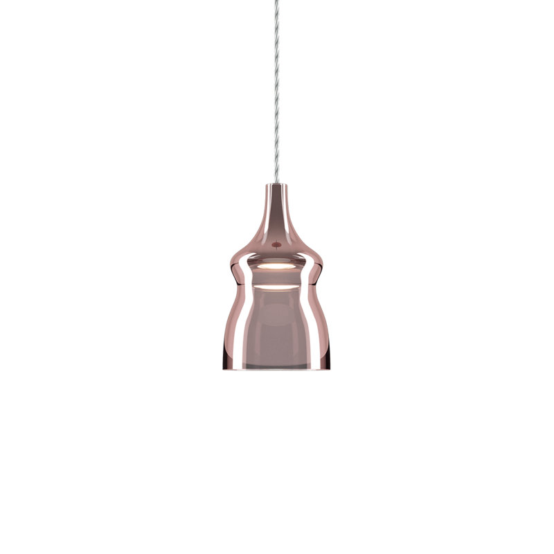 Lodes Nostalgia Suspension Lamp Transparent Cable Line-V, Rose Gold