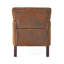 Fauteuil moderne en microfibre, brun, avec coutures en losange, garniture cloutée et pieds en bouleau-1714262704