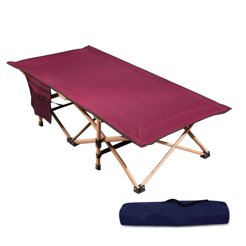 Lit de bébé pliant portatif pour enfants, Vin rouge, H 12 po x l 26 po x L 53 po