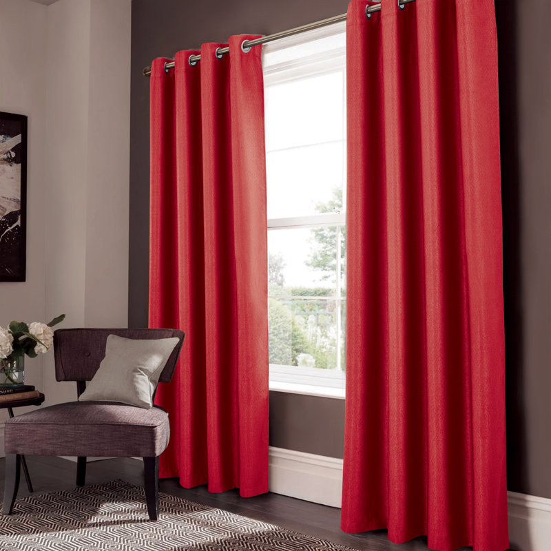 Rideaux obscurcissant Wilfrid, L 52 po x L 95 po, Rouge