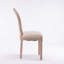 French Style Solid Wood Frame  Linen Fabric Oval Back Dining Chair,Set Of 2