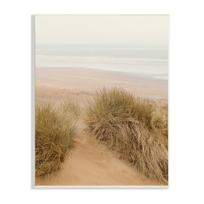 " Sun Bleached Beach Coast Tall Grass Sand Dunes " Color Photography Print