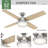 Dempsey 52" 4 - Blade Contemporary Indoor Ceiling Fan with Lights and Remote-56046647