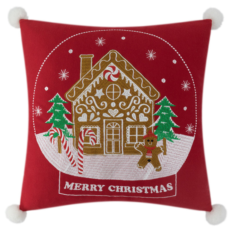 Housse de coussin décoratif rouge 18 po x 18 po