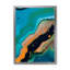 Composition abstraite de marbre en bleu et orange II - peinture sur toile-60160381-60160384