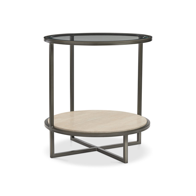 Harlow Glass Top End Table