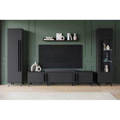 Huron Ii Wall Unit In Colour: Black
