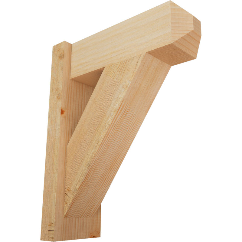 Artisan traditionnel en bois rustique, Sapin Douglas de 6 po (sciage brut), P 16 po x H 20 po