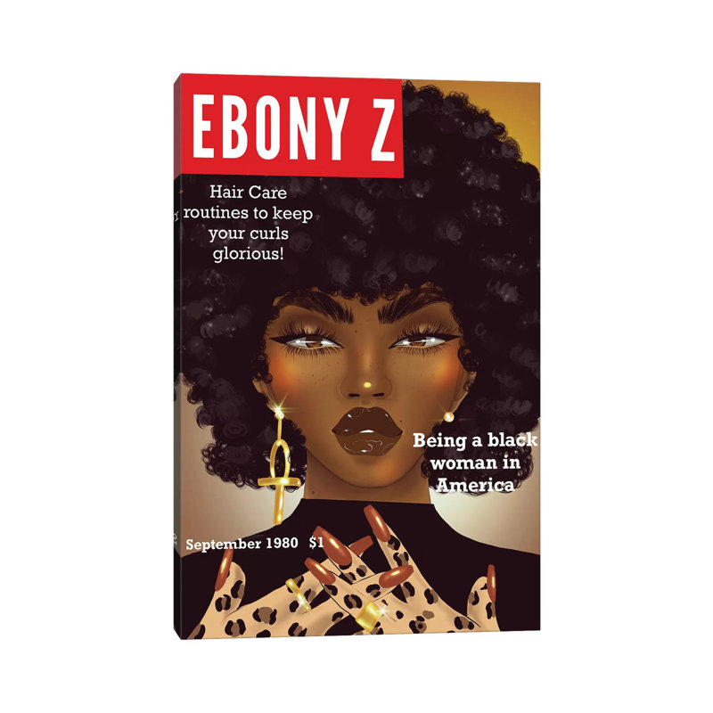 Ebony Z - Print on Canvas, Wrapped Canvas, 66.04 cm H x 45.72 cm W x 3.175 cm D