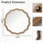 Miroir mural rond en bois