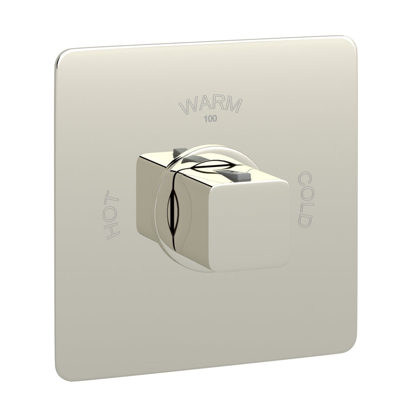 Quartile™ 3/4" Thermostatic Trim without Volume Control, Polished Nickel