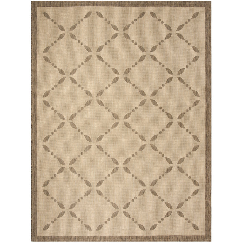 Tapis d'intérieur / extérieur à motif géométrique Coreatha Martha Stewart, Rectangle 5 pi 3 po x 7 pi 7 po