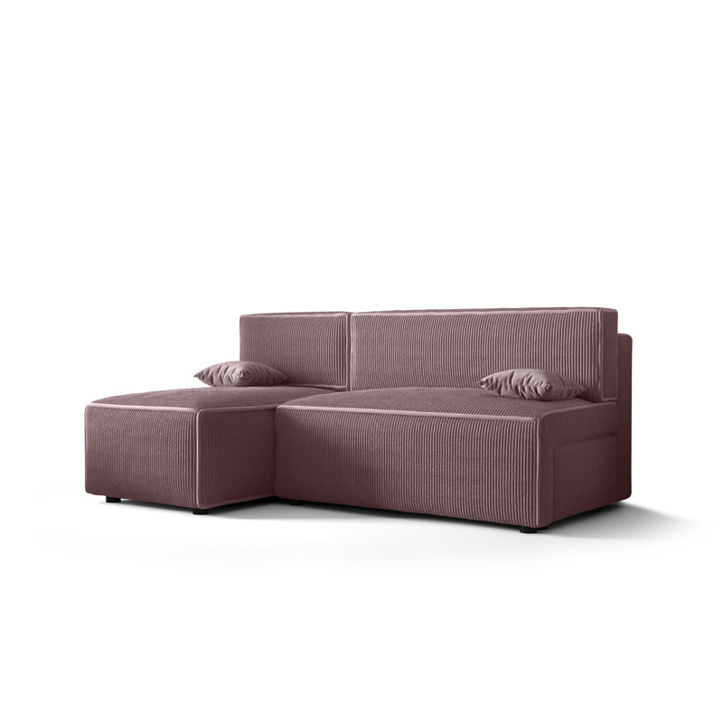 Bertwald 3 Seater Corner Sofa , Left -sided, Purple