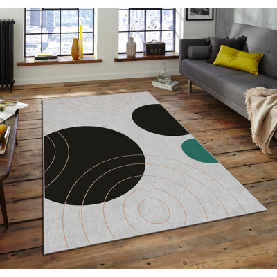 Luxurious Area Rug, 100% Polyester, 5.9 x 9.2 Feet | 740 g/m² Weight, Non-Slip Felt Dot Underside, Easy Clean Velvet Fabric, 0.08 in Pile Height | Machine Washable, Perfect for Living Room & Bedroom Décor