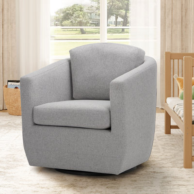 Fauteuil d'appoint pivotant rembourré en tissu large amovible