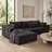 Modern Chenille Upholste Sectional Sofa Couch Set,Modular 108" L Shaped Sectional Living Room Sofa Set With 6 Pillows,Free Combination Sofa Couch For Living Room,Bedroom(Left Chaise)-576085951