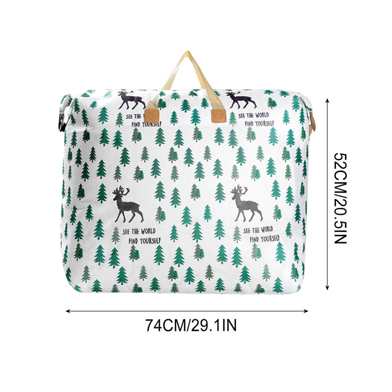 Largecapacity Storage Bag With Handle Largecapacity Storage Bag Foldable Storage Bucket For Quilt Blanket
