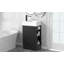 Meuble-lavabo 18,6 po avec lavabo, meuble-lavabo avec tablette à deux niveaux, orientation gauche ou droite, noir (WF308491 nouvelle couleur)-1538638003