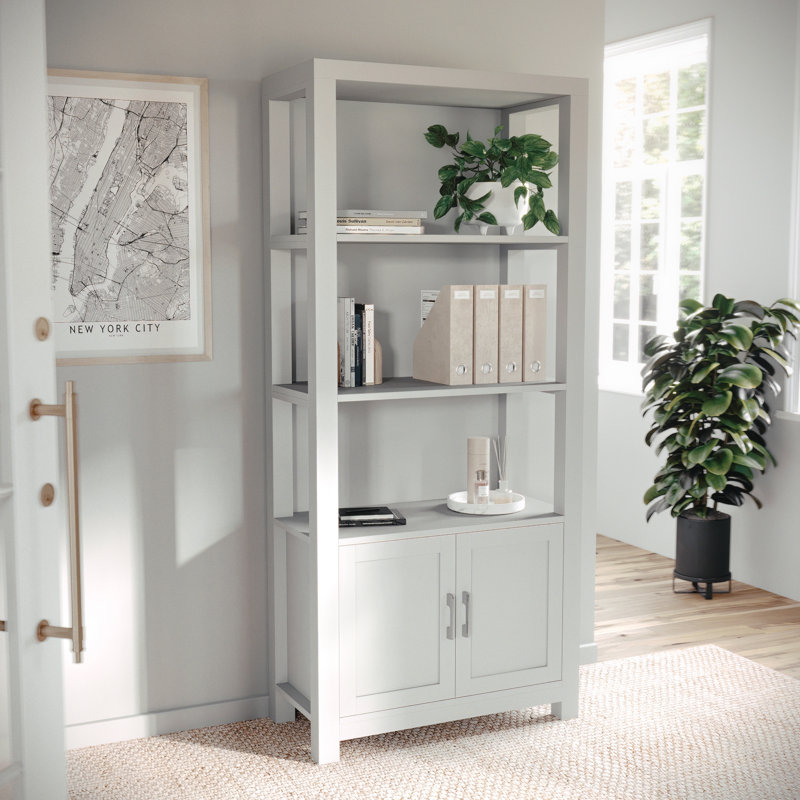 Martha Stewart 68" Shaker Bookcase with Storage Cabinet