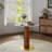 Modern Round Dining Table, 33.5" Sintered Stone Table With Wooden Leg & Gold Base, 2 - Person Kitchen Table For Small Space(Only The Negotiation Table)
