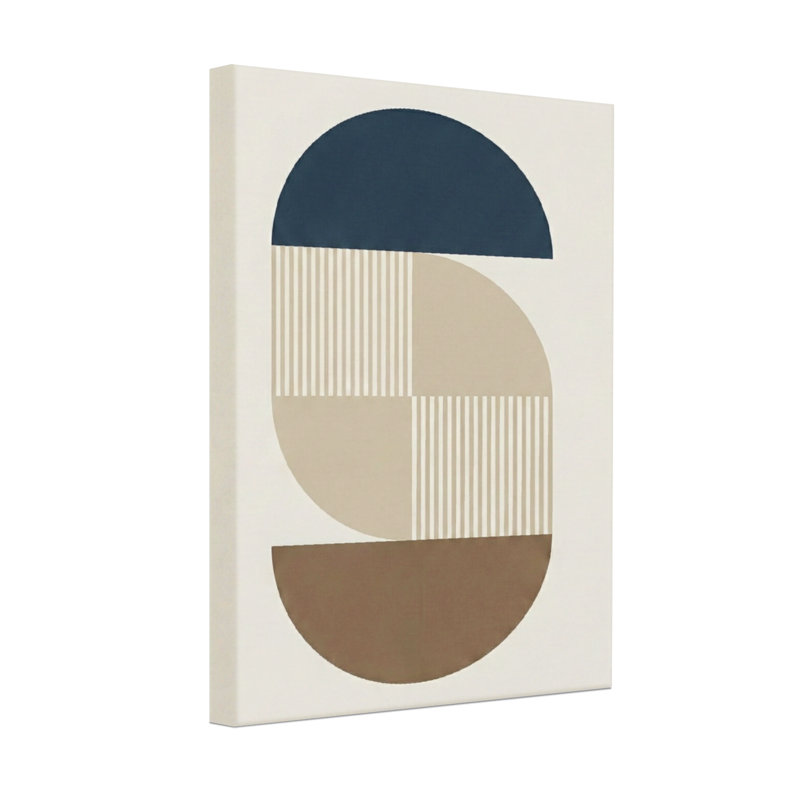 Motif abstrait de formes géométriques abstraites, H 18 po x l 12 po