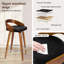 Swivel Upholstered Counter Stool with Metal Frame