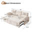 Canapé-lit 84 po en L rembourré avec rangement et port USB-960074352