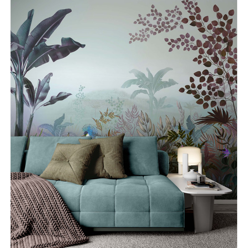Exotic Wall Mural Tropical Wallpaper, 114" L x 172" W