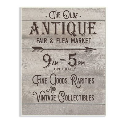 " Old Antique Flea Market Sign "