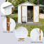 Remise de rangement extérieure pour toit Apex 6 pi x 4 pi blanc + jaune-118112487-118112480