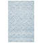 Tapis bleu / ivoire en laine / coton touffeté à la main Metro-268561345