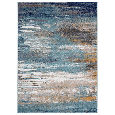 Coastal Modern Abstract Area Rug