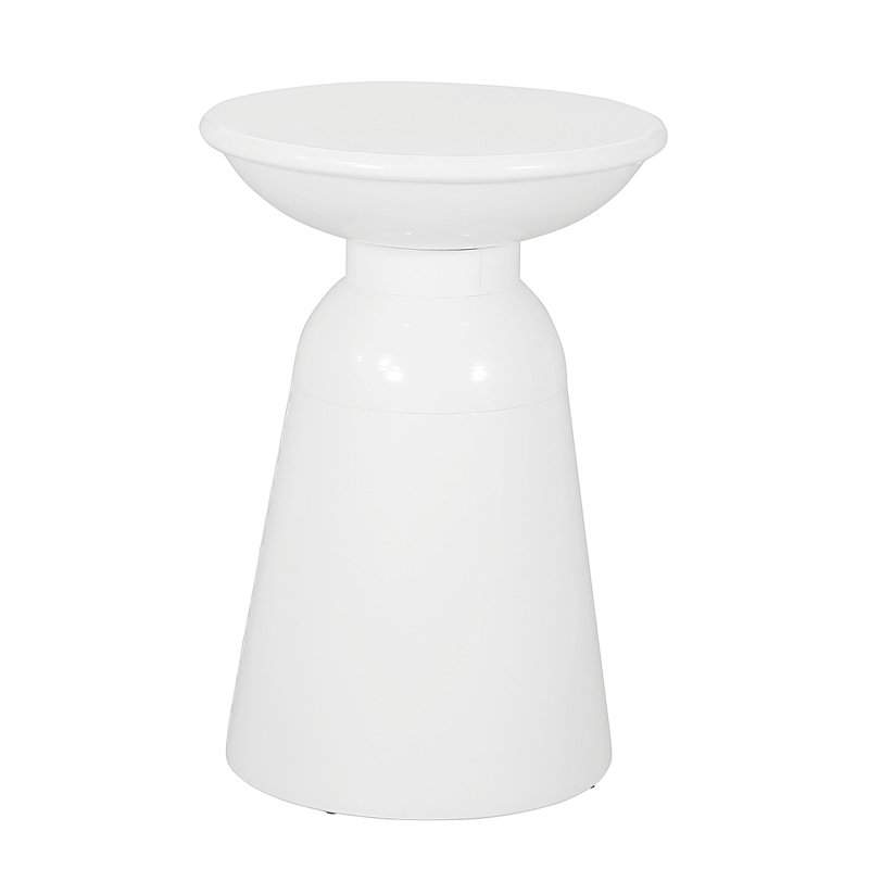 Table d'appoint d'extérieur, Blanc