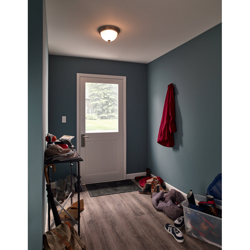 Glass Flush Mount, Brushed Nickel