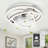 Hagensee 24" DIY Shade Modern Chrome Ceiling Fan with Light and Remote, Flush Mount Fandelier with DC Motor-1904533321