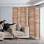 Wood Room Divider, 6 Panel Wood Folding Privacy Screen, 66.9 Inches Tall Indoor Louvered Partition Divider-374431299