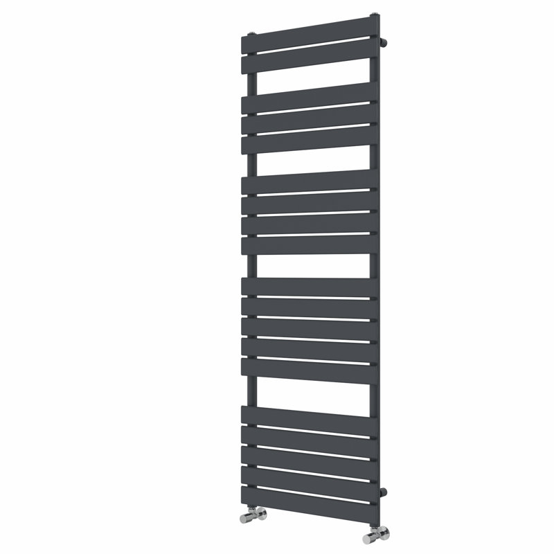 Flat Panel Heated Towel Rail Radiator Bathroom Warmer, White, 180cm H x 45cm W x 6.2cm D