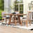 5-Piece Dining Table Set, Wood Extendable Dining Table with Removable Leaf and 4 Upholstered Chairs-1551281367