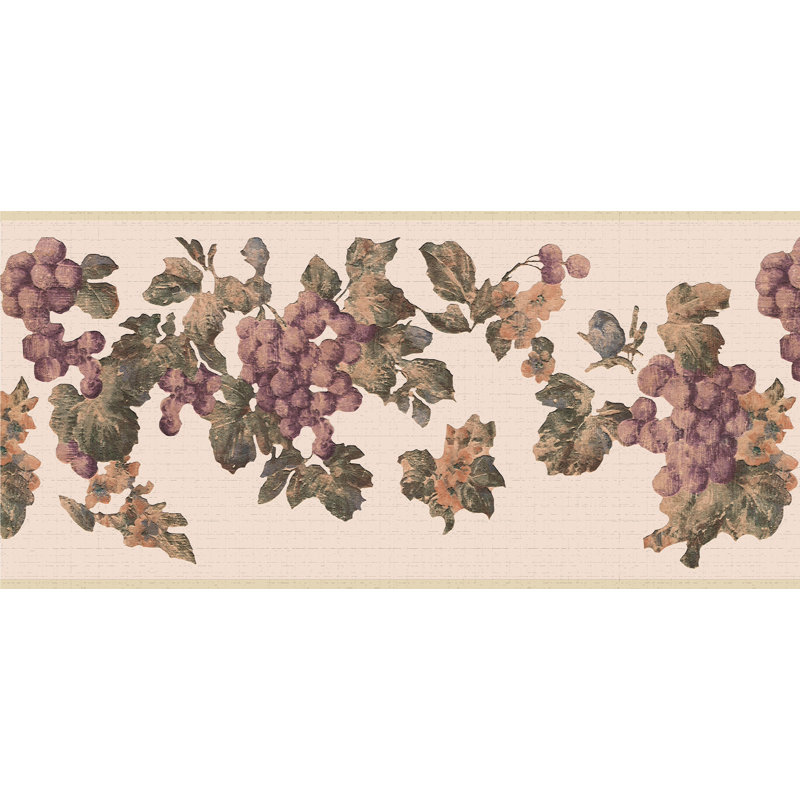 Bordure de papier peint à peindre L 15 pi x l 7 po Grapes