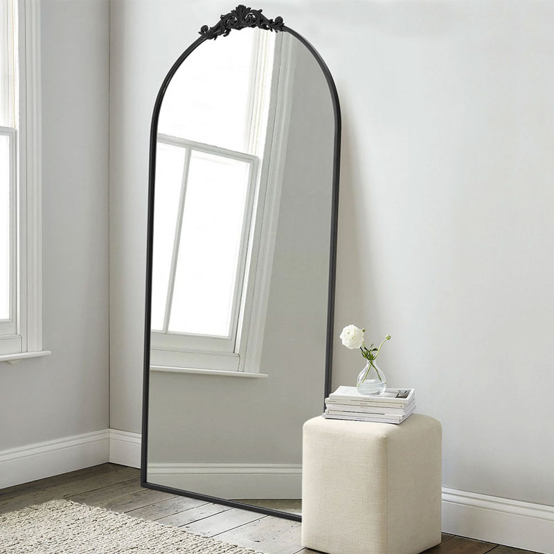 Nicollete Black Metal Framed Full Mirror