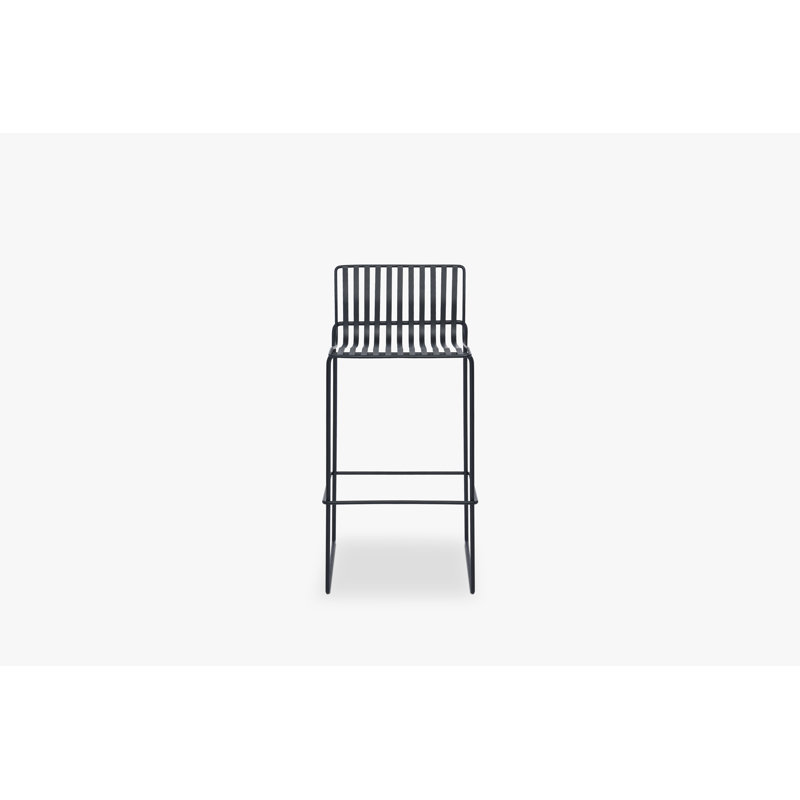 Ariss Counter Stool with Metal Frame, Black