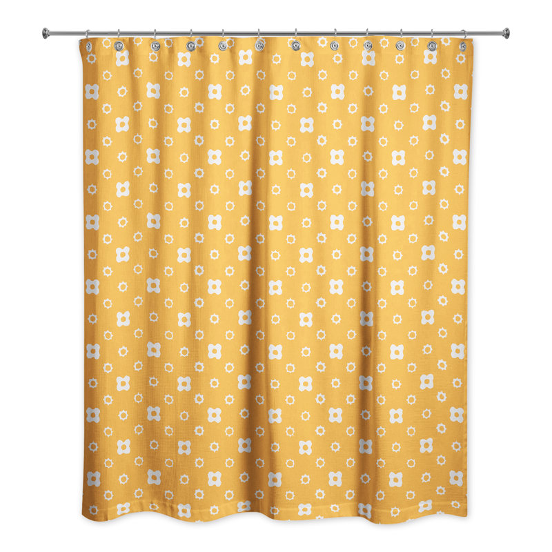 Rideau de douche simple Aphina, Orange