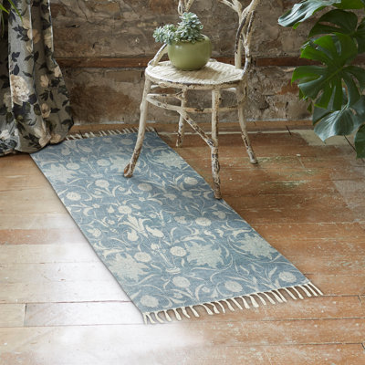 Hand Tufted Boho Accent Rug with Tassels