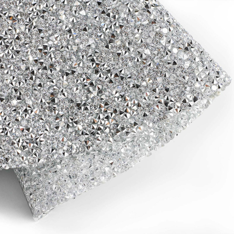 Napperon carré de 14 po Sparkles Home Luminous, Argent argent
