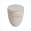 Table d'appoint cylindrique fuselée MGO avec finition en travertin