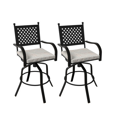 Outdoor Patio Stool with Cushion