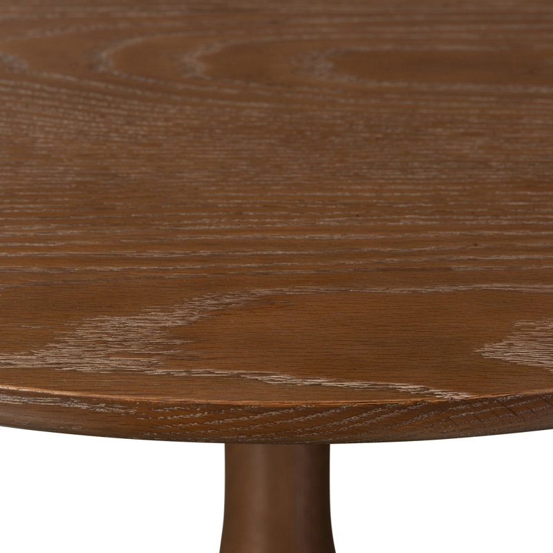 Eastman Round Oak Pedestal Dining Table