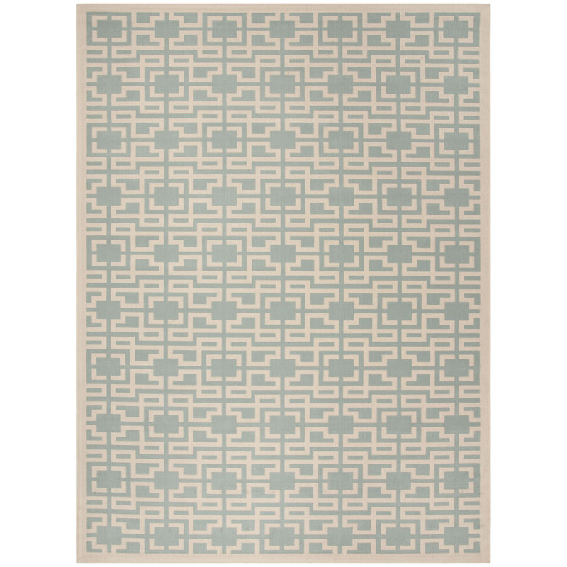 Tapis géométrique Jamon Martha Stewart Performance, Rectangle 5 pi 3 po x 7 pi 7 po