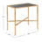 Stylish Chandler Glass Top End Table –Elegant Gold Metal Frame with Curved Legs, Crossed Base Accent