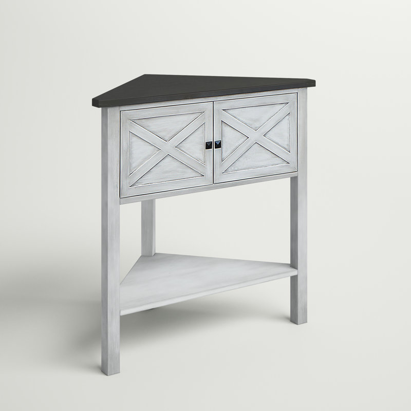 Tod Accent Cabinet, Charcoal/Light Gray